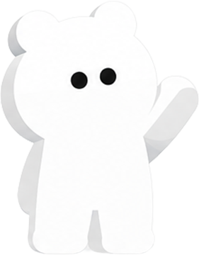 手を振るUlu Designのキャラクター